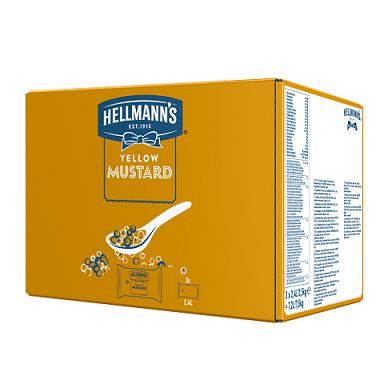 Hellmann's yellow mustard à 3x2.5kg 